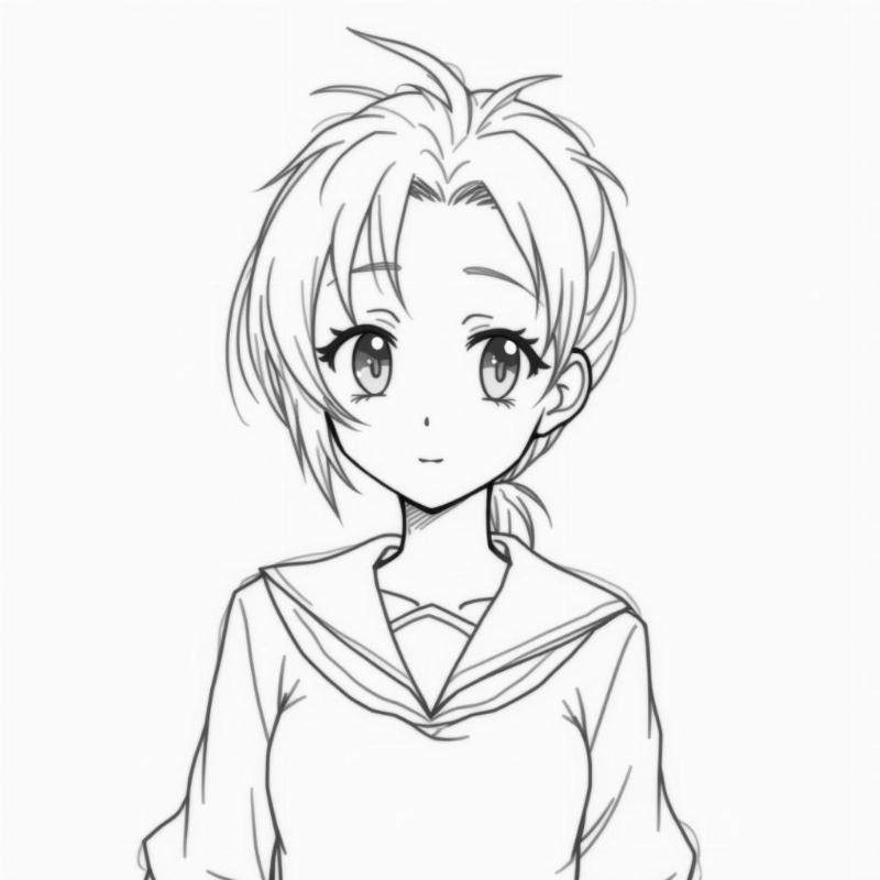 Các bước hoàn thiện nét vẽ cơ bản cho nhân vật nữ khi học vẽ anime từ đầu