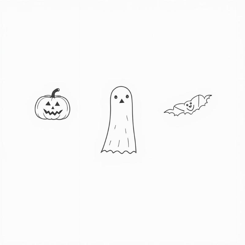Hướng dẫn vẽ tranh Halloween cực đơn giản cho bé 5 Hướng dẫn từng bước phác thảo cơ bản các nhân vật halloween như bí ngô, con ma, con dơi.